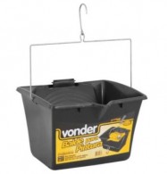 Balde Caçamba para Pintura 15 lt Preto  Vonder