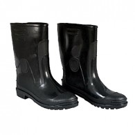 Bota PVC Preta Cano Médio 28cm Zuquibras/similar