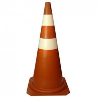 Cone 75 cm Lar/Branco PP RIGIDO 1,50 Kg