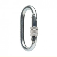 Mosquetão Oval Aço Forjado C/Rosca Karabiner 25KN